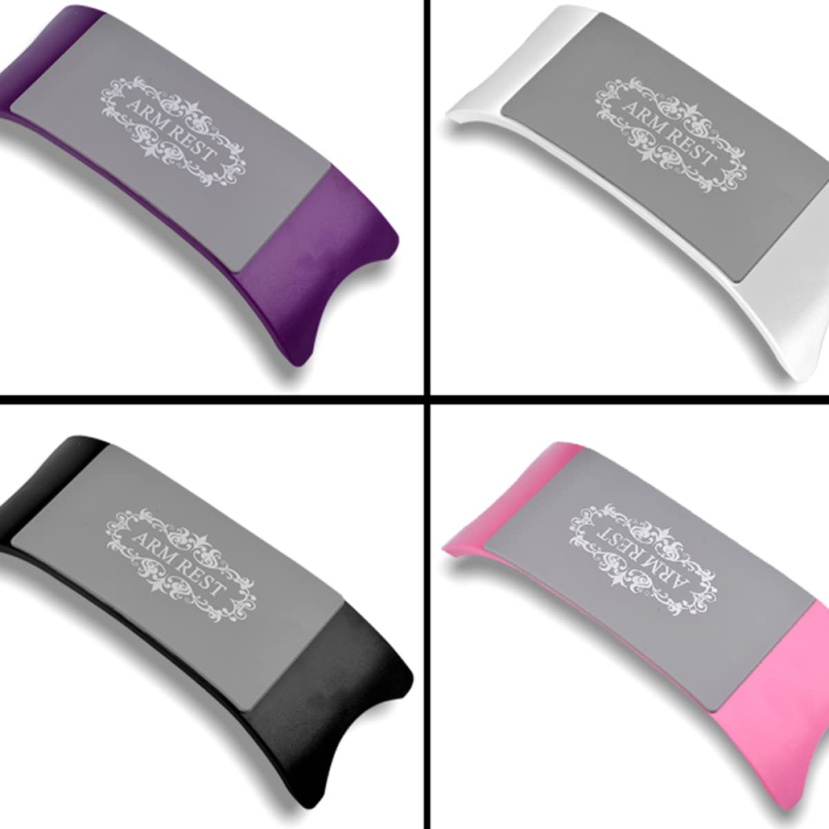 FRCOLOR 3pezzi Cuscino Silicone Per Manicure Tappetino Portatile e Lavabile Per Unghie Strumento Professionale Per Estetiste Art Rosa
