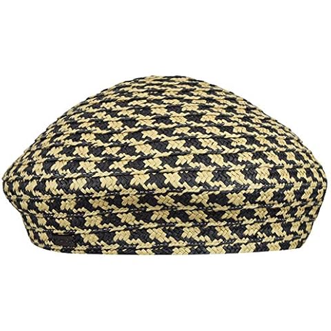 Betmar Twotone Straw Beret Women´s Summer (L (58-59 cm) - Nature-Black) Cover
