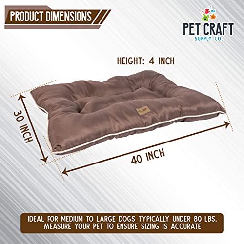Pet Craft Supply Super Snoozer Calming Indoor / Outdoor All Season Water Resistant Durable Dog Bed, Large, Chocolate #TOP5