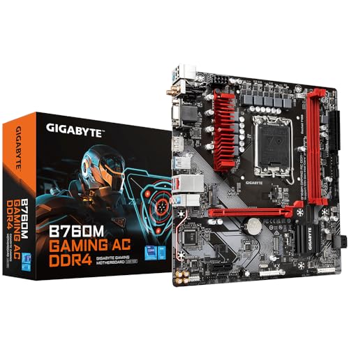 GIGABYTE B760M GAMING AC DDR4 Scheda Madre - Supporta processori Intel Core 14ª generazione, VRM digitale a 6+2+1 fasi, fino a 5333MHz DDR4 (OC), 2x PCIe 4.0 M.2, Wi-Fi 802.11ac, LAN 2.5GbE - Scheda madre - Immagine 1