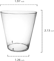 Vista 2 de Party Essentials 20 vasos de plástico duro de 2 onzas con estampado de araña, para Halloween, transparente/negro