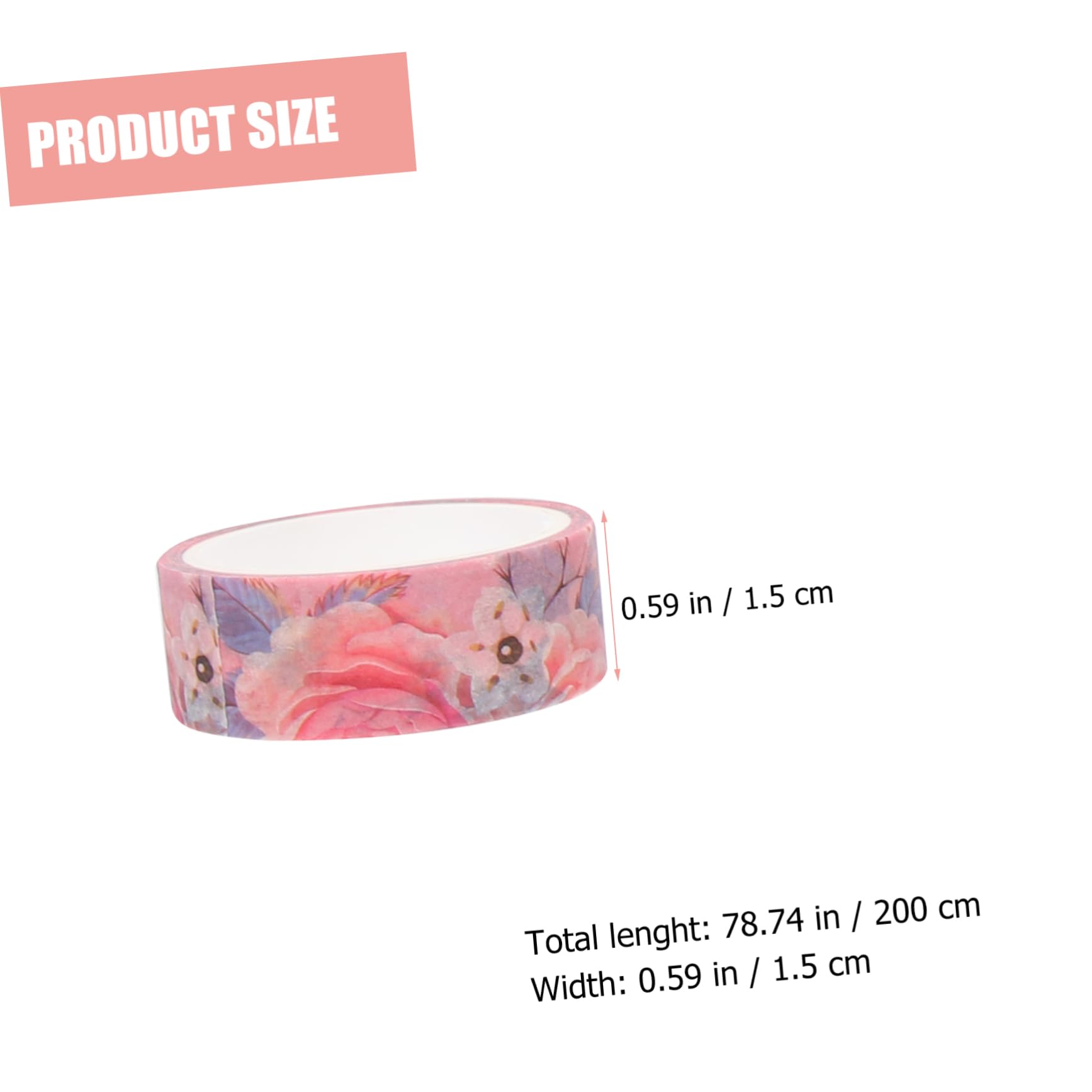 NUOBESTY 60rollen Floral Washi Tape Dekorative Klebebänder Für Scrapbooking Journaling Und Bastelprojekte Romantische Herz-designs Einfach Zu Verwenden Tragbar Und Vielseitig