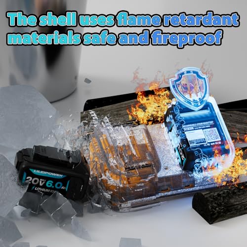 Lileipower LIDCB206-2 Pack 20V 6.0Ah Replacement Battery Compatible With Dewalt 20V Max Battery Dcb205 Dcb206 Dcb204 Dcb203 Dcb200 Replacement thumb #5