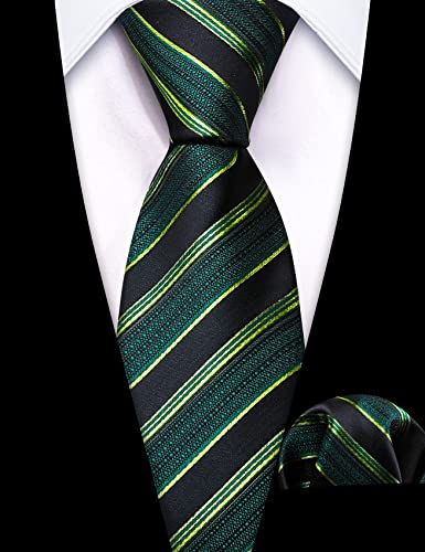 Image of Barry.Wang Boys Ties School Pre-Tied Kids Necktie Handkerchief Clip Set Uniforms Child Ties for 8-14 Years Wedding Party