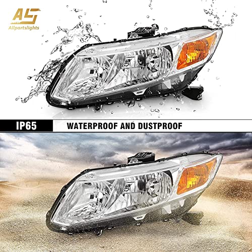 As AS-HCI0012885 Headlight Assembly Compatible With 2012 2013 2014 2015 Honda Civic 4Dr Sedan/ 2012 2013 Honda Civic 2Dr Coupe Chrome Housing Passenger And Driver Side Oem# 33150-Tr0-A01/33100-Tr0-A01 thumb #5