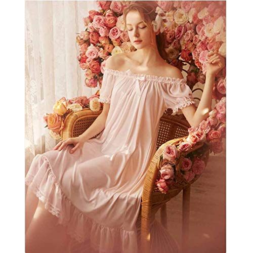 Women's Vintage Nightgowns Nightdress Satin Silk Victorian Sleepwear Bridal Chemises Loungwear Leisure Nighties3