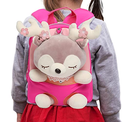 Mochila de bicho de pelúcia, Bonequinha de Pelúcia Mochila de Pelúcia, Bolsa de ombro pré-escolar bo