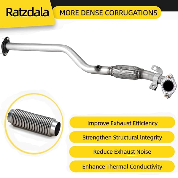 Razstdala 73046 Exhaust Pipe - 100% Match OEM, Stainless Steel Muffler Exhaust Flex Pipe Fit For 2015-2016 Honda CR-V 2.4L, New Replacement With Accessories OE# 18210-T1W-A01 CRV4F by Ratzsdala - Image 6