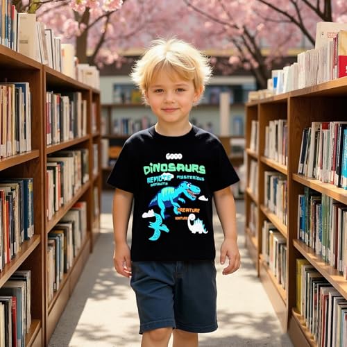 Image of DEEKEY Toddler Boys Shirts Short-Sleeve Little Kids t Shirts Boys' Tops, Tees & Shirts Graphic TEE Age for 2-7 Years 4-Pack