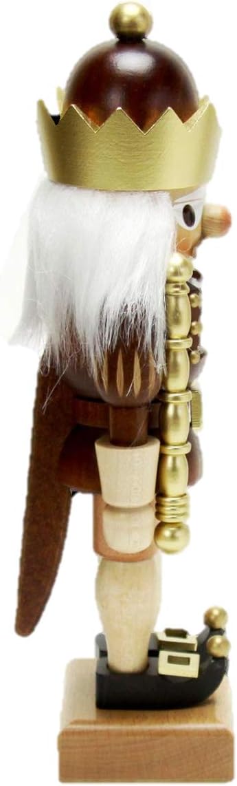 Christian Ulbricht Collectible Wooden Nutcracker - King (Natural and Gold)