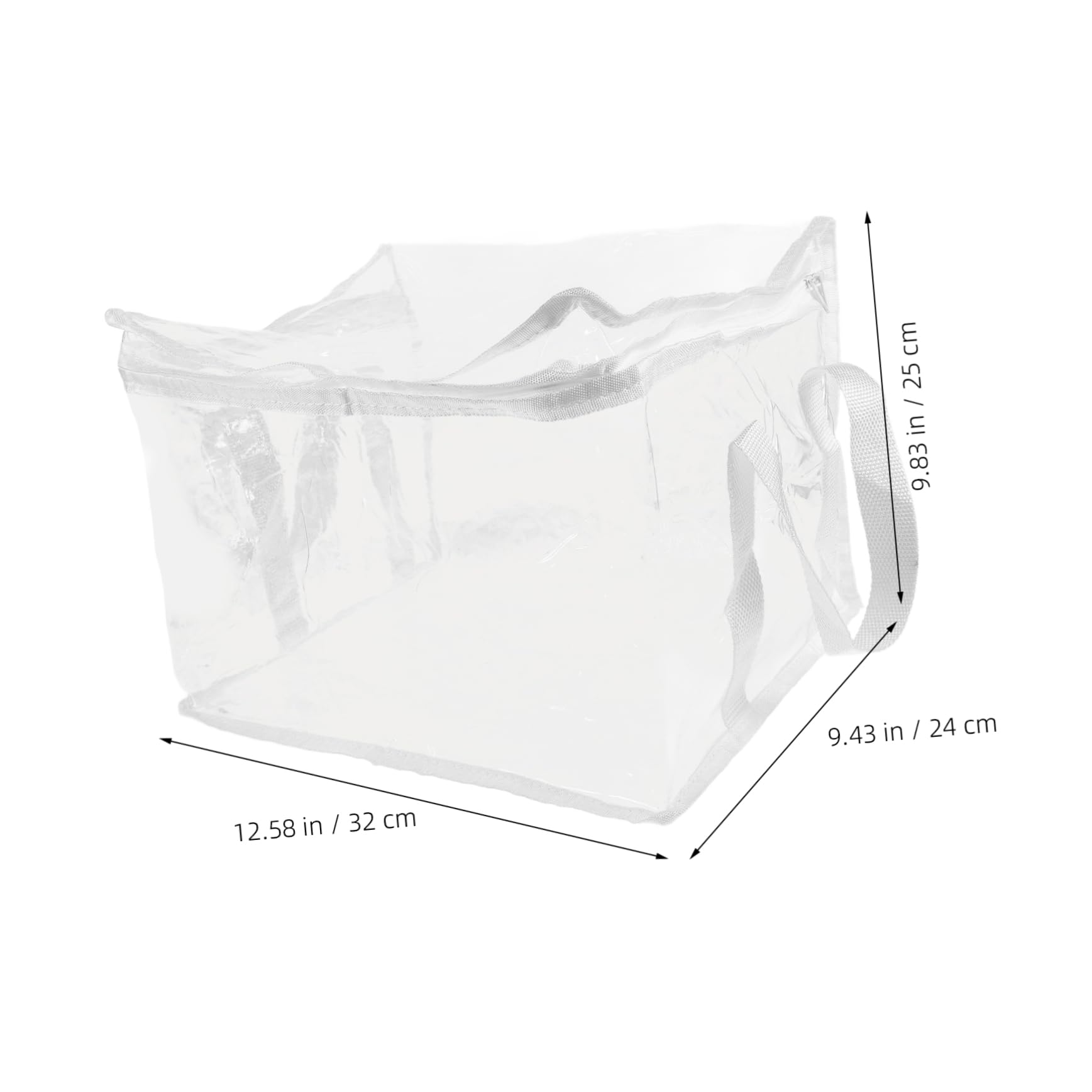 Amosfun Large Storage Bags with Handles Clear Organizer for Building Blocks Puzzles and Books Design for Easy Access and Space Saving