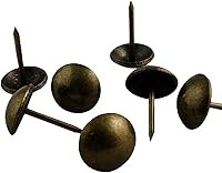 Vista 3 de decotacks® 500 PCS Heavy Duty Antique Brass Finish Upholstery Tacks, Sofa Nails, French Natural Thumb Tack,Push Pin, 7/16" Head Dia