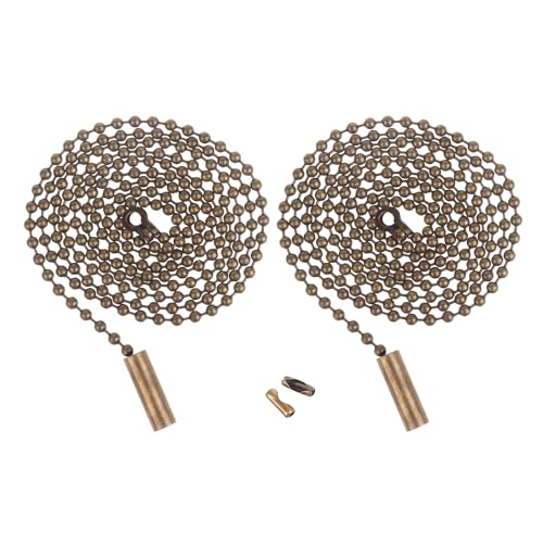 Image of NUEAYMS 2pcs Convenient Ceiling Fan Light Pull Chain Extension Pull Chain String Extension with Connector for Ceiling Fan Light Ceiling Fan Light Bulb Chain