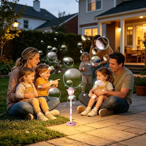 Máquina de burbujas infantil con luz para jugar al aire libre en piscina y bodas 2