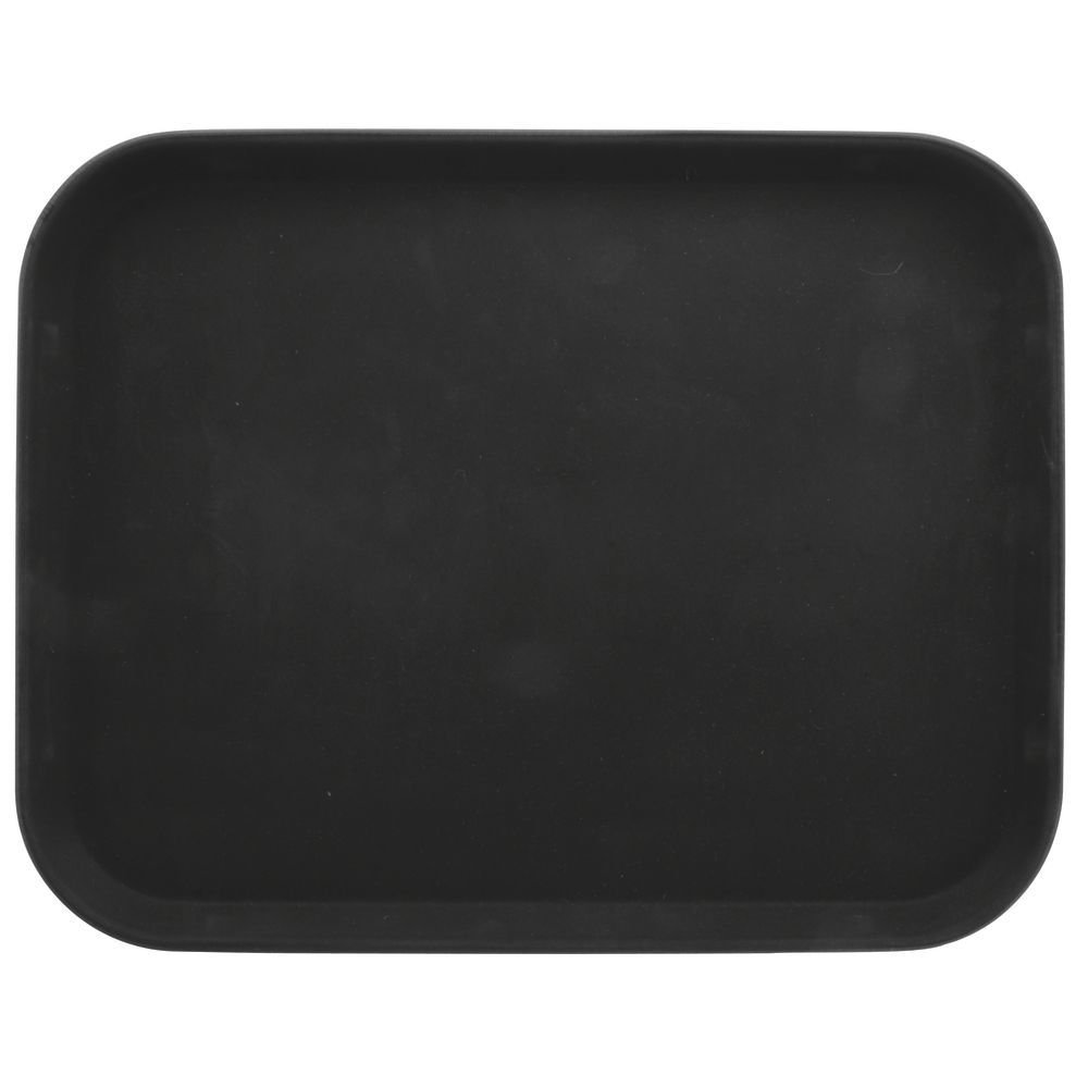 Nonskid Black Polypropylene Serving Tray - 18" L x 14" W x 1" H by HUBERT – 18" x 14" x 1", Plastic, Black
