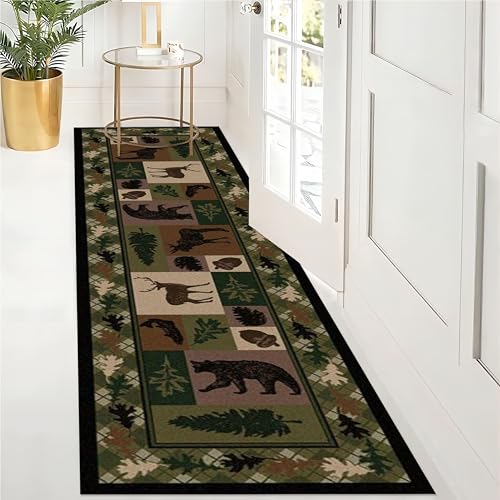 Rusticcountrywildliferunnerrugsforhallway2x8ftwoodlandbearmoosepinelonghallwayrugrunnersmachinewashablerunnerrugnonslipentrancematsfordoorwayindoor  Urban Country Home Decor Rustic country wildlife runner rugs for hallway 2x8ft woodland bear moose pine long hallway rug runners machine washable runner rug non slip entrance mats for doorway indoor  urban country home decor