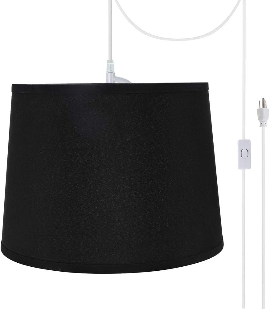 Aspen Creative, Washing Blue, 72306-11 One Hanging Pendant Ceiling Light with Transitional Hardback Empire Fabric Lamp Shade, 14" Width