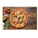 QITEX Poster One Piece 40x60cm (Sans cadre) toile peinture Peinture Pizza Légumes Cuisine Fournitures Cuisine ImprimerMurale Art Nourriture Tableau Salon Restaurant Décor