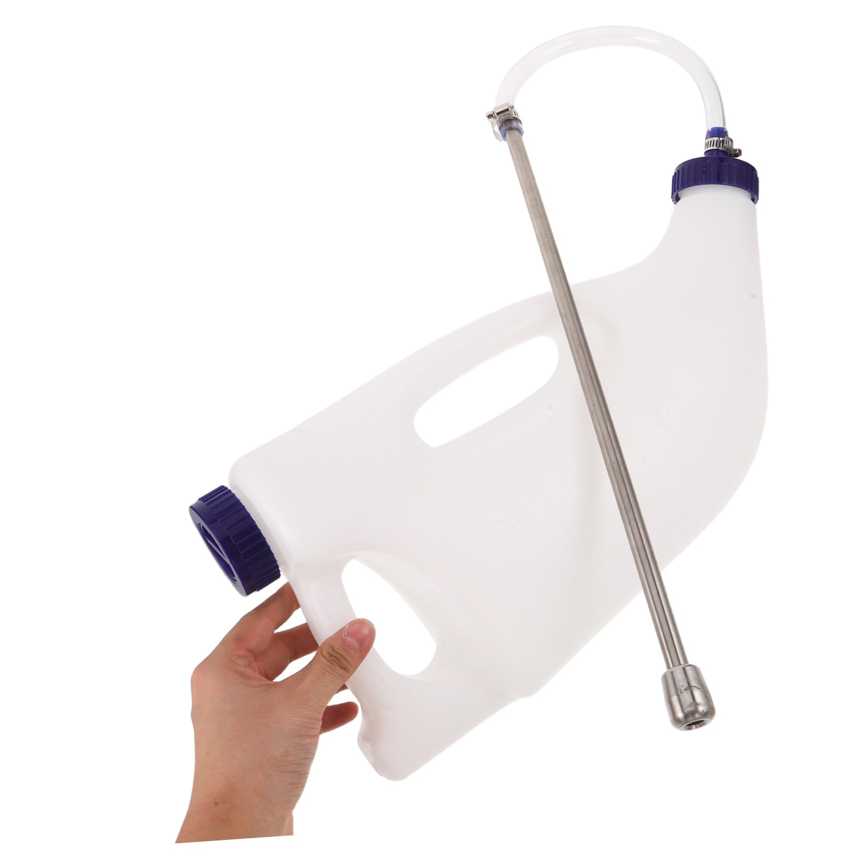 CALLARON Alimentador por Sonda Esofágica para Terneros de 4l, Biberón Portátil de Plástico Blanco para Absorción de Nutrientes en Alimentación de Ovejas y Cabras