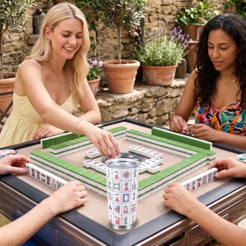 Image of AFRITEE Mahjong Tumbler with Lid and Straw Gifts for 20oz Travel Coffee Cup