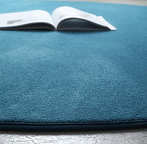 Tapis rond épais lavable en machine avec envers antidérapant sécurisé