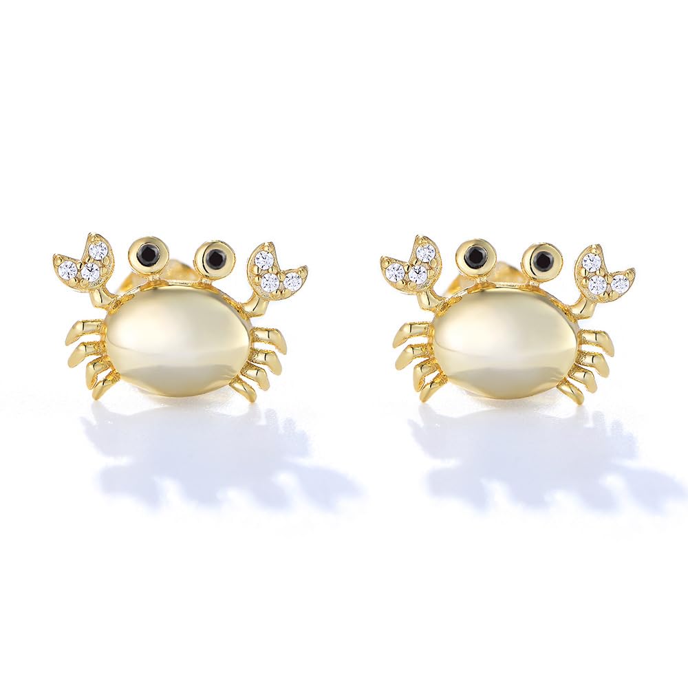希少デザイン 本物 Pt950/Pt900 サファイア 蟹ピアス かに 蟹 crab ピアス ガーネット K18 K10 Pt900 レディース お