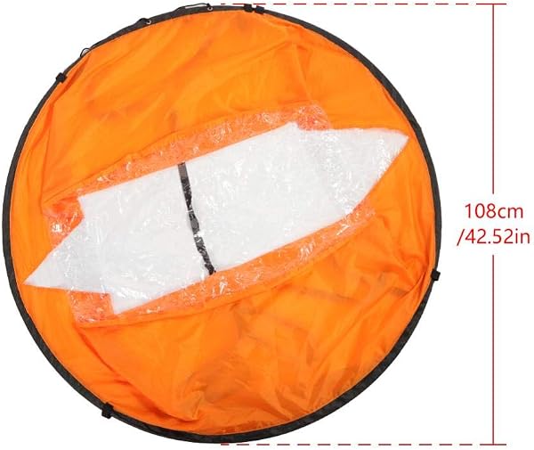 SUNGOOYUE Portable Kayak Wind Sail 108cm/42.52in Large Abbastanza Canoe Popup Kit per Vela Sottovento Accessori per Kayak per Kayak Canoa Boat - 5