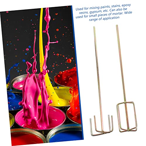 Mélangeur de peinture pour perceuse hexagonal et carré robuste 2 Pcs