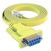 CableRack 10ft DB9 Female to RJ45 Male Rollover Console Cable Yellow