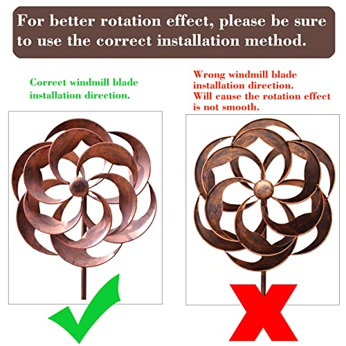 Lerfugi 360 Degrees Metal Swivel Classical Wind Spinner Willow Leaves For Patio Lawn Outdoor Yard Lawn Garden (21998) #TOP2