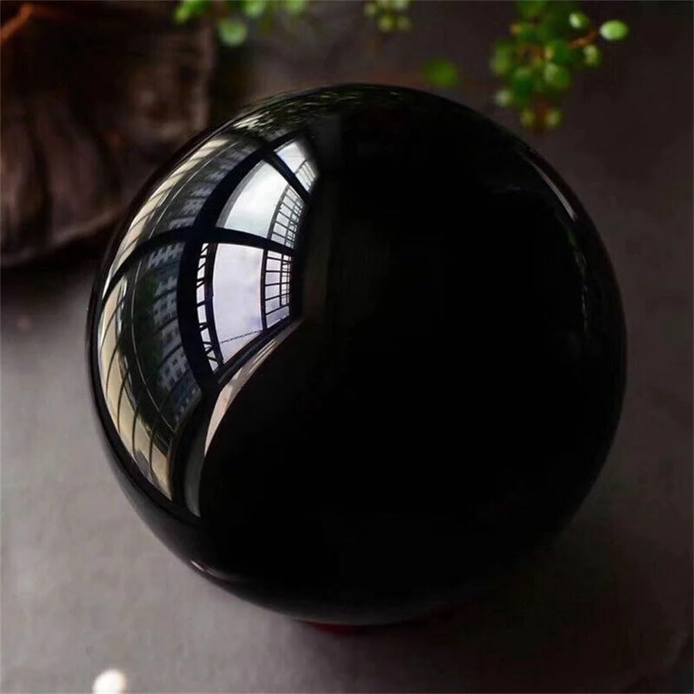 Stone Obsidian Ball Quartz Crystal Ball Home Office Decorative(Size:2-2.5kg)