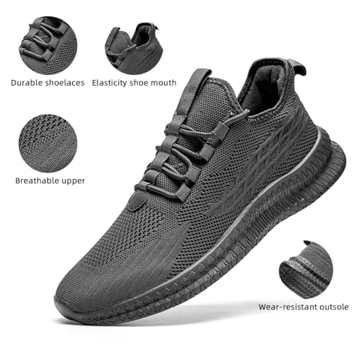 Image of Mens Slip On Walking Shoes Sneakers Running Shoes Trainers Athletic Gym Fitness Sport Shoes Non Slip Breathable Mesh Workout Fashion Breathable Comfortable