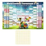 Poster Calendario Mondiale 2026, Mondiali 2026 Calendario(95 x 75 cm/150cm x 100cm) Poster Con il Calendario Dei Mondiali di Calcio 2026, Calendario Della Coppa Del Mondo 2026 (95cm*75cm)
