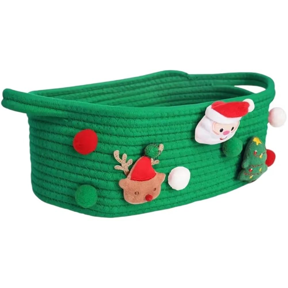 Panier de rangement de Noël à grande capacité pour petits objets et jouets
