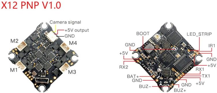 Wiring diagram for HAPPYMODEL X12 PNP V1.0 Flight Controller