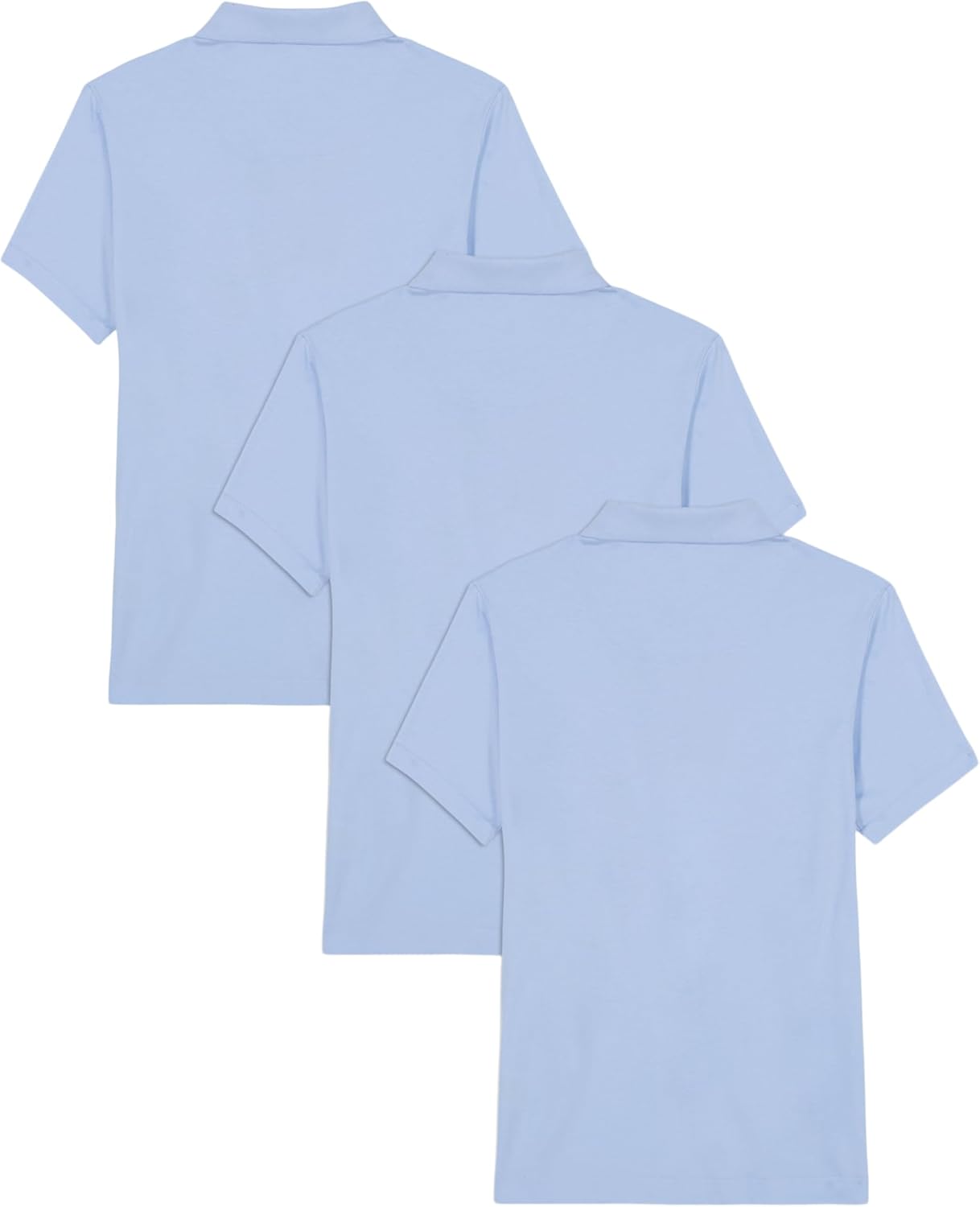 Approved School Wear Boys' School Uniform Short Sleeve Polo, Soft & Comfortable Jersey, Multipack - Image 2