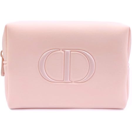 Amazon Dior ディオール ポーチ 化粧ポーチ かわいい 小物入れ ロゴ 桃 ピンク ロゴ さらさら スクエア 化粧 メイク コスメ Christian Dior 化粧ポーチ 通販