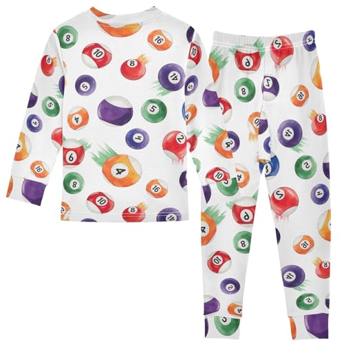 ODAWA Colorful Billiards Fall Outfits Baby Boy Girl 18M Footless Tee and Pant 2-piece Set2