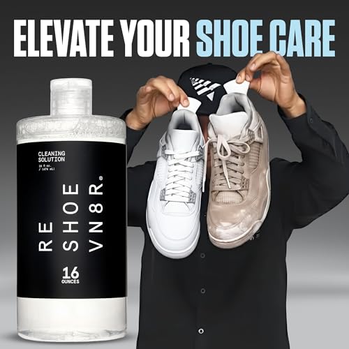 Image of RESHOEVN8R Shoe Cleaning Solution - Sneaker Cleaner & Shoe Care for Canvas, Leather, Mesh, Suede, White, & Nubuck Shoes
