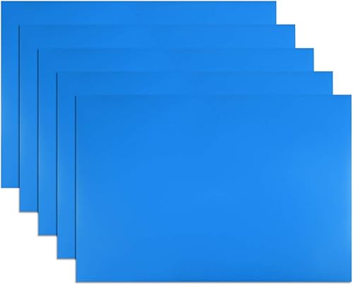 uxcell 5 tiras magnéticas de borrado en seco de 11.7 x 8 pulgadas, etiquetas magnéticas para escritura, color azul para pizarras blancas,