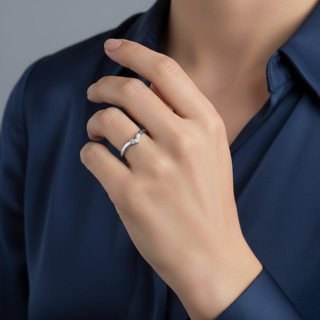 0.15 Carat Diamond Wedding Anniversary Ring in 14K Gold