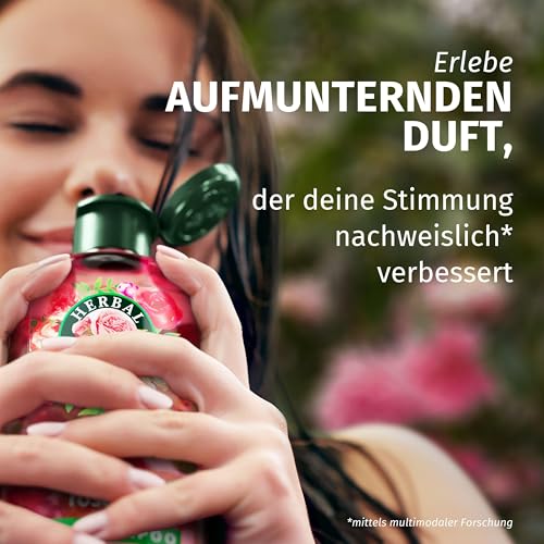 Herbal Essences Blütensanft Shampoo mit Rosenduft 350ml. Von stumpfem Haar zu seidig glänzendem Haare, Mit Rosenessenz, Inhaltsstoffe natürlichen Ursprungs, Vegan, ohne Silikone