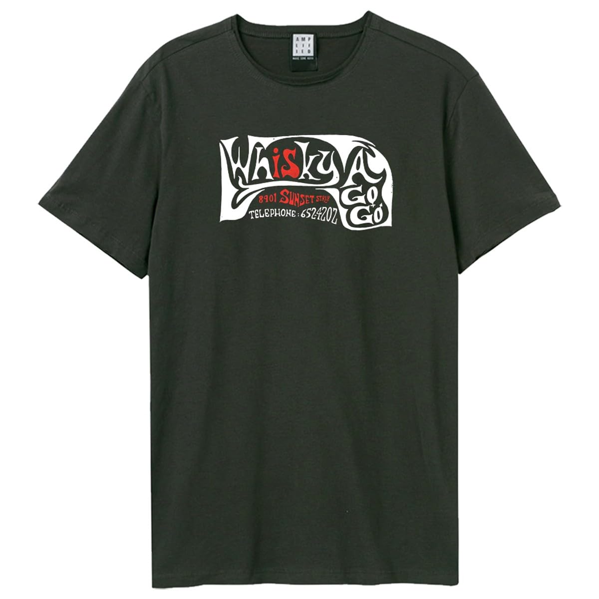 Amplified - Sunset Strip T-Shirt dla mężczyzn/kobiet unisex (M) (węgiel drzewny), ciemny grafit (Holzkohle), M