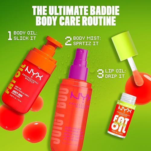 NYX PROFESSIONAL MAKEUP Fat Oil Fragrance Mist Perfume in Juicy Boo, Citrus Scented Long Lasting Hair & Body Spray, Mango & Musk Notes, Vegan & Cruelty Free, 2.7 fl oz - image 5