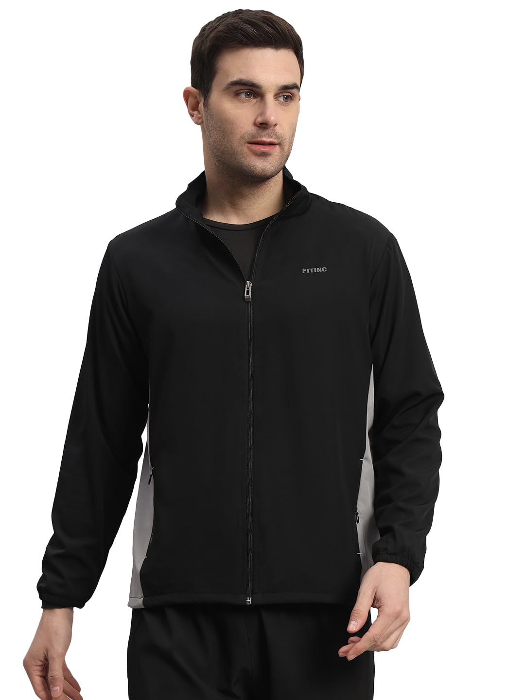 Contrast Panel Sports Jacket for Men