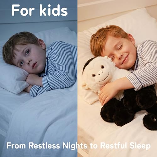 Image of Niuniu Daddy Weighted Stuffed Animals, 14 in 3.5 lbs, Monkey Calming Plush | Heavy sensory lap pad, lying body pillow for sleeping, machine wash, huggable gift for kids and adults