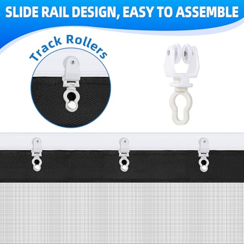 Sliding Garage Door Screen 2 Car with Track Closure - image 6
