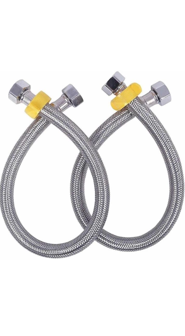 18 Inch SS 304 Heavy Duty Connection Pipe/Stainless Steel With Brass Nut Connection Pipe Hot And Cold Water Geyser/Wash Basin Mixer Connection pipe (2 Pc Set) (B0CM6JVP73) Amazon Price History, Amazon Price Tracker