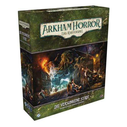 Fantasy Flight Games, Arkham Horror Das Kartenspiel - Die versunkene Stadt, Kampagnen-Erweiterung, Expertenspiel, Kartenspiel, 1-4 Spieler, Ab 14+ Jahren, 45 Minuten, Deutsch