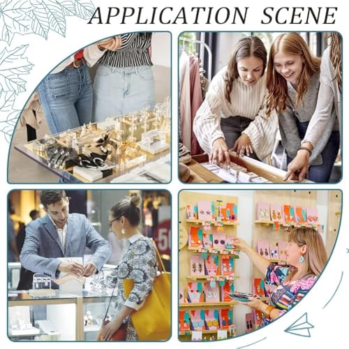 Image of Earrings Holder Acrylic Jewelry Display Rack Stud Earring Organizer for Woman Jewelry (10pcs L-Shape black pack of 10)